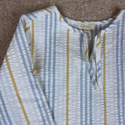 Camicia collo alla coreana righe