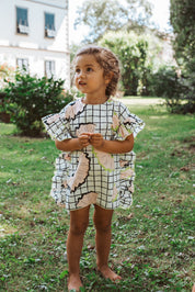 Vestito a scatolina con stampa matite