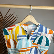 Camicia a scatolina con stampa ombrellini
