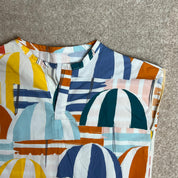Camicia a scatolina con stampa ombrellini