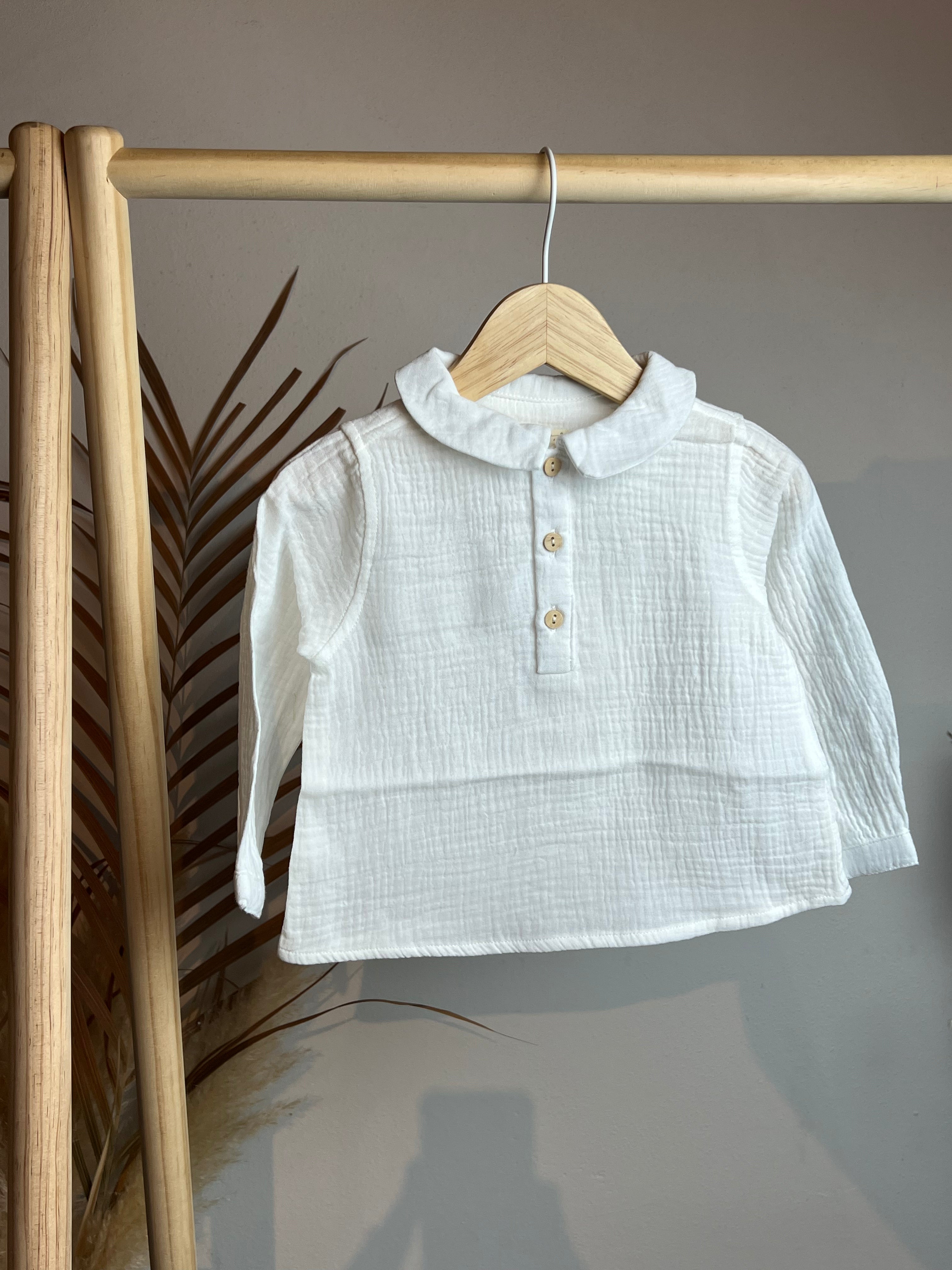 Camicia in lino con colletto