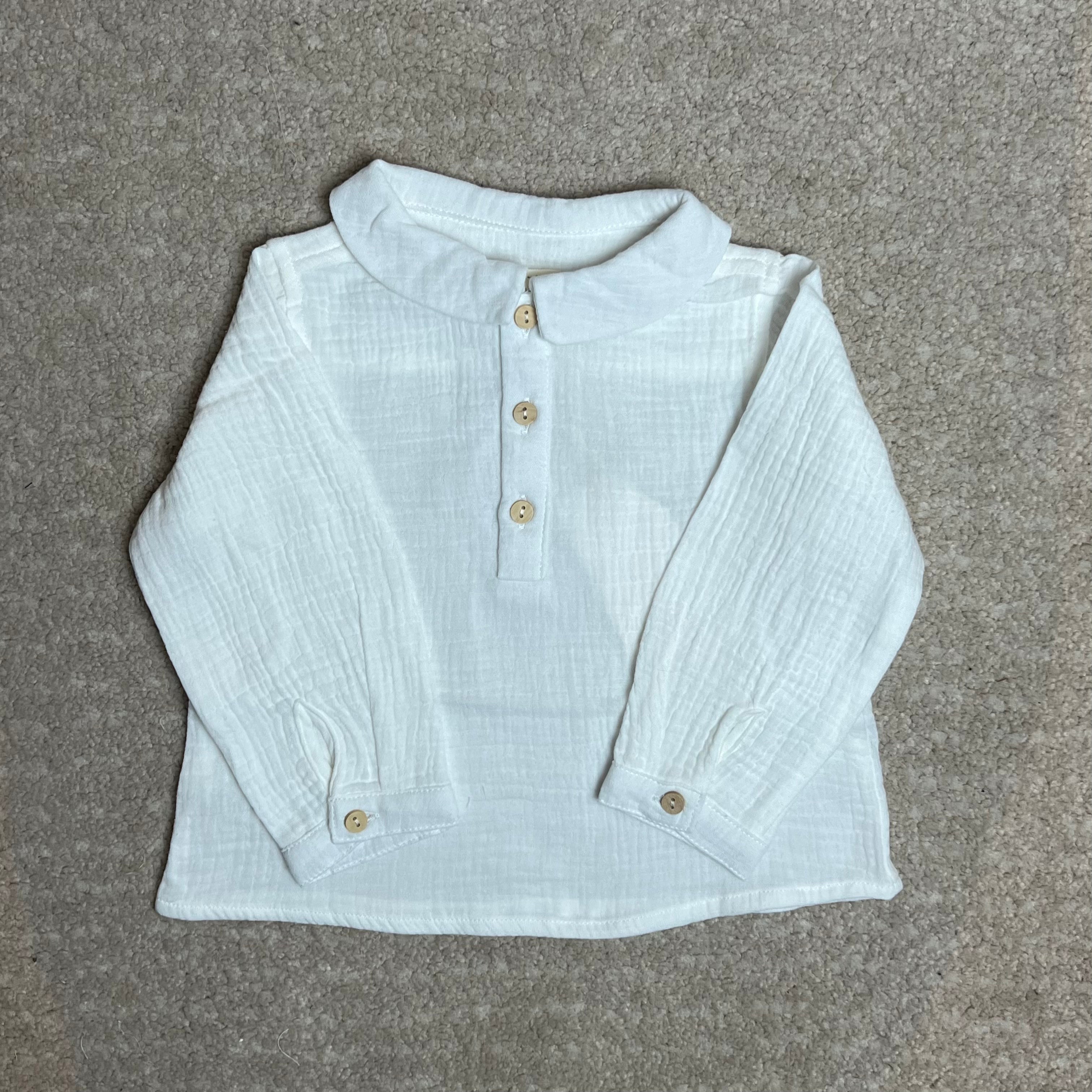 Camicia in lino con colletto