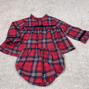 Pagliaccetto due pezzi con culotte tartan