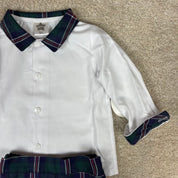 Set camicia e bermuda tartan