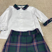 Set camicia e bermuda tartan