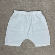 shorts ad ovetto bianco