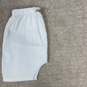 shorts ad ovetto bianco